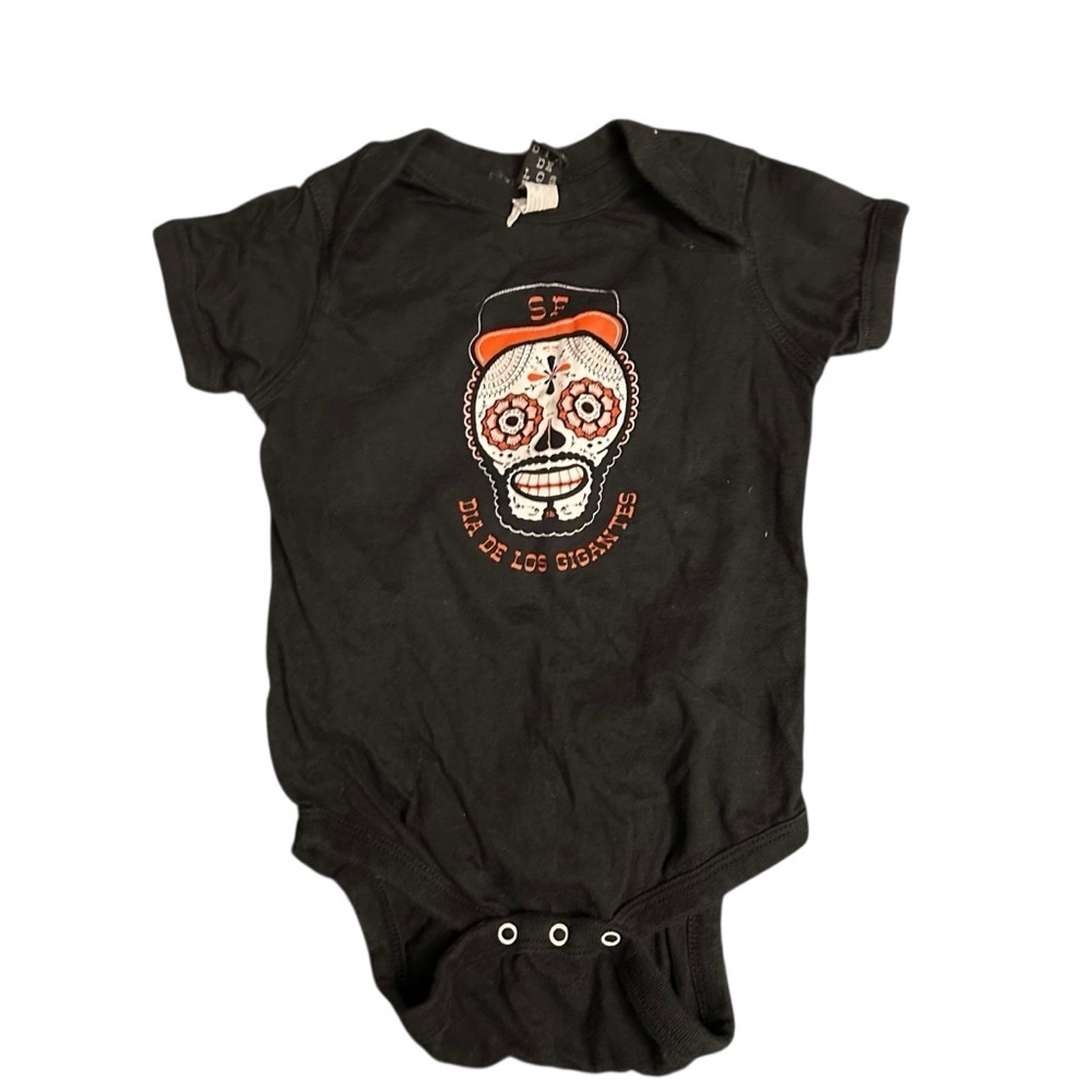 Black and Orange Graphic Kids Bodysuit